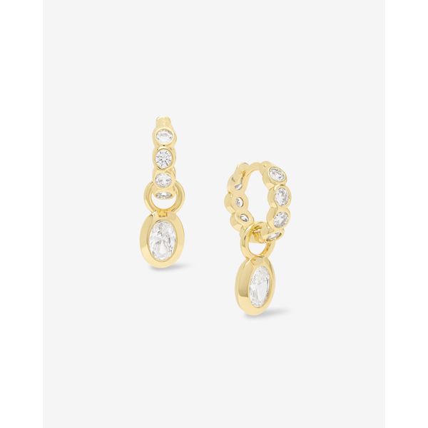 Melinda Maria She's A Boss Gold Huggies SVS Fine Jewelry Oceanside, NY