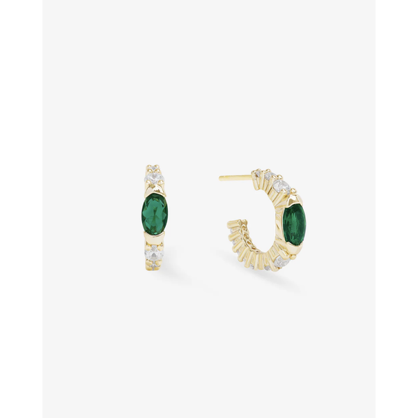 Melinda Maria She's So Extra Gold Huggies SVS Fine Jewelry Oceanside, NY