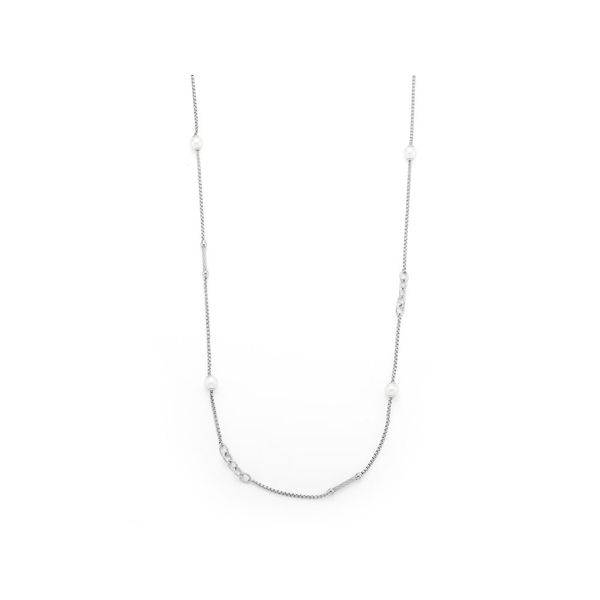 ALOR Grey Necklace with Pearls, 36