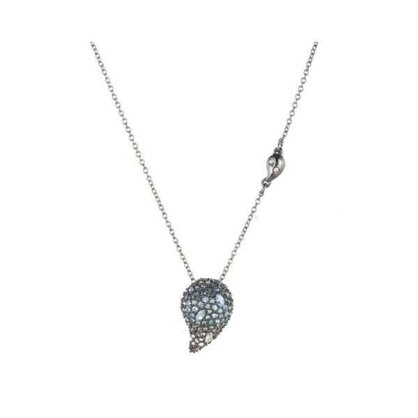 Alexis Bittar Crystal Encrusted Ombre Paisley Pendant Necklace SVS Fine Jewelry Oceanside, NY