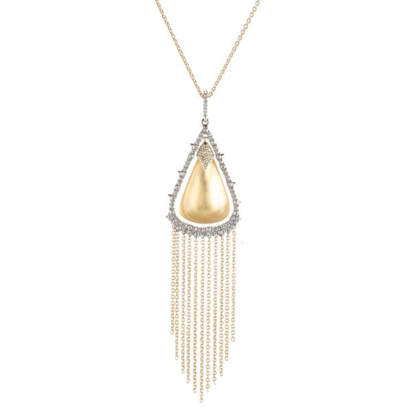 Alexis Bittar Crystal Capped Tassel Chain Necklace SVS Fine Jewelry Oceanside, NY