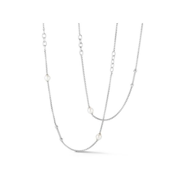ALOR Grey Necklace with Pearls, 36