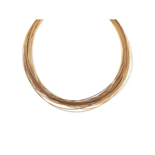 ALOR Yellow, Rose, And Chocolate Cable Necklace SVS Fine Jewelry Oceanside, NY