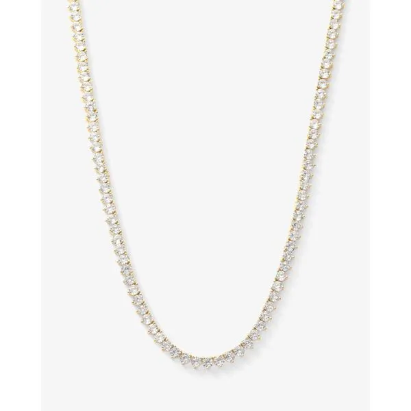 Melinda Maria Not Your Basic Gold Tennis Necklace, 16