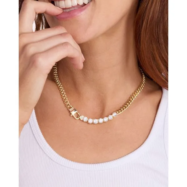 Melinda Maria Julian Loves Diamonds Gold Necklace, 18