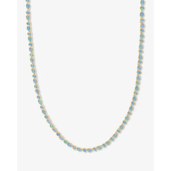 Melinda Maria Isla Gold Tennis Necklace, 16