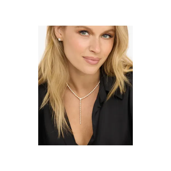 Melinda Maria Pavé Serpent Gold Lariat Necklace, 16