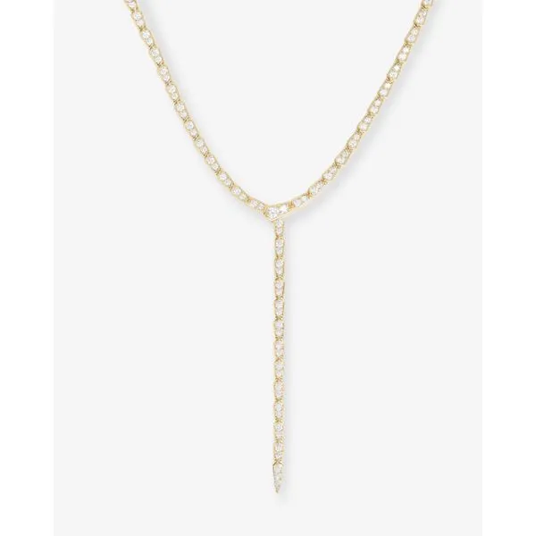 Melinda Maria Pavé Serpent Gold Lariat Necklace, 18