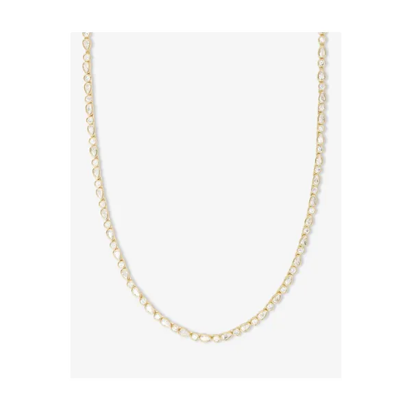 Melinda Maria Isla Gold Tennis Necklace SVS Fine Jewelry Oceanside, NY