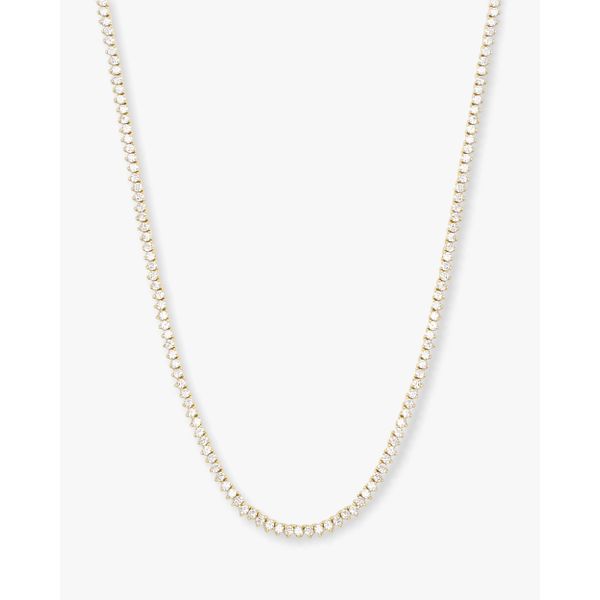 Melinda Maria Baby Not Your Basic Gold Tennis Necklace, 16