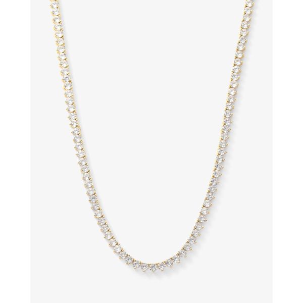 Melinda Maria Not Your Basic Gold Tennis Necklace, 16