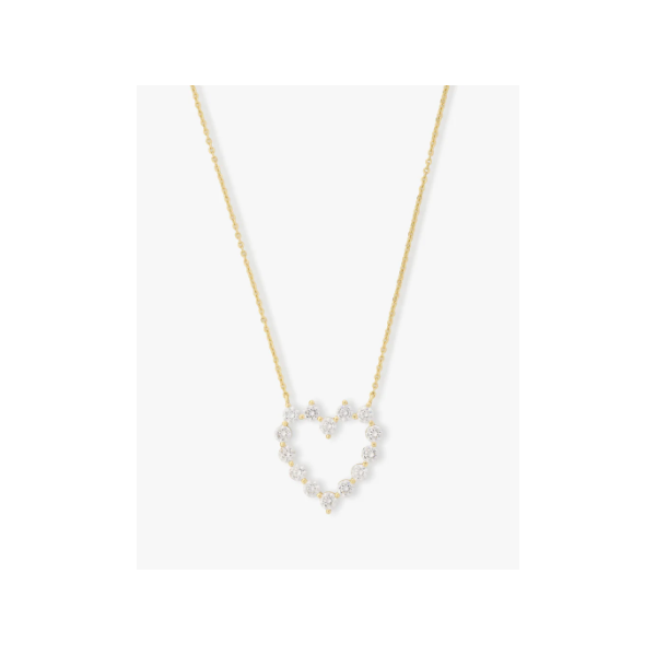 Melinda Maria She's An Icon Gold Small Heart Necklace SVS Fine Jewelry Oceanside, NY