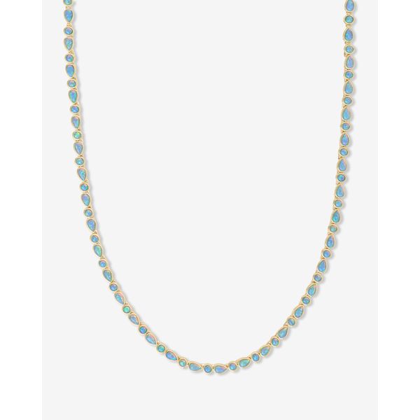 Melinda Maria Isla Gold Tennis Necklace, 16