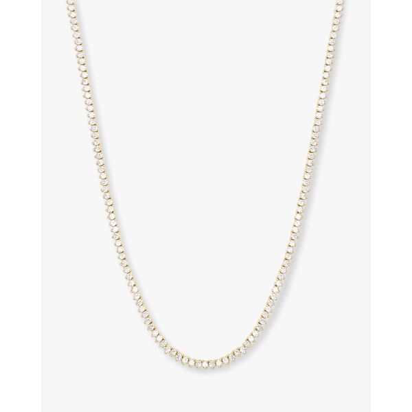 Melinda Maria Baby Not Your Basic Gold Tennis Necklace, 16
