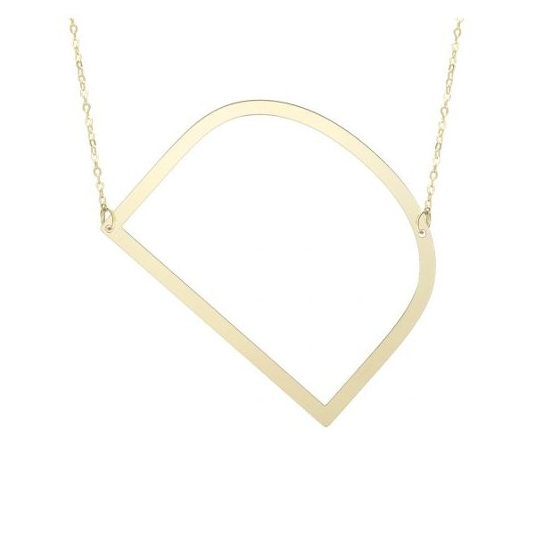 14K Yellow Gold Polished Initial D Necklace SVS Fine Jewelry Oceanside, NY