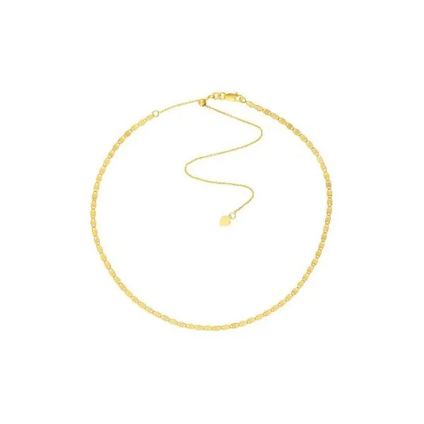 Yellow Gold 2.70 mm Valentino Chain Adjustable Choker SVS Fine Jewelry Oceanside, NY