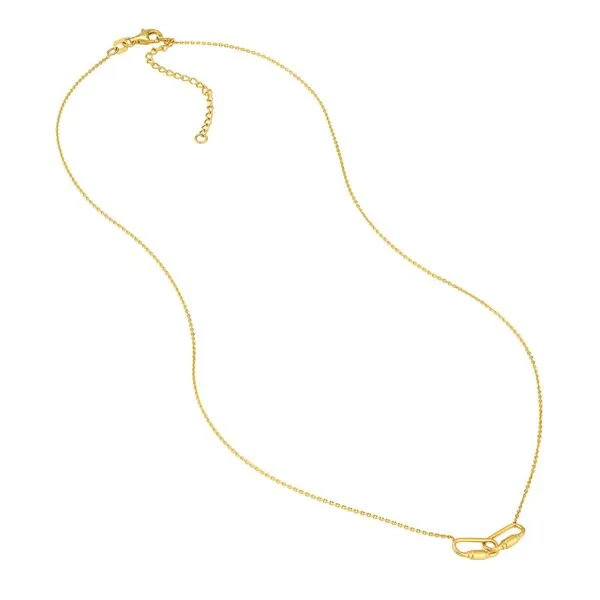Yellow Gold Interlocked Links Necklace Image 3 SVS Fine Jewelry Oceanside, NY
