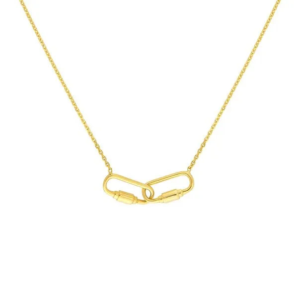 Yellow Gold Interlocked Links Necklace SVS Fine Jewelry Oceanside, NY