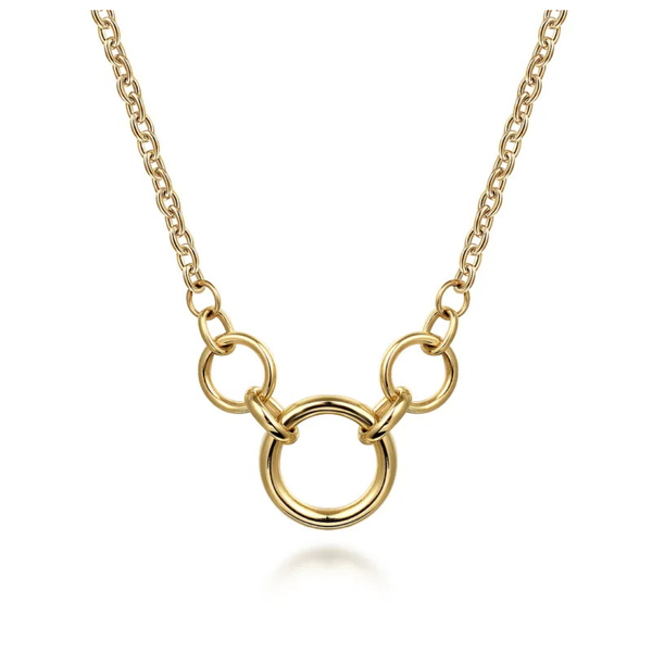 Gabriel & Co. Contemporary Yellow Gold Necklace SVS Fine Jewelry Oceanside, NY
