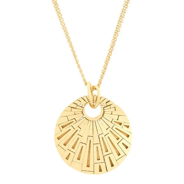 Yellow Gold Polished Solid Shell Shape Necklace Image 2 SVS Fine Jewelry Oceanside, NY
