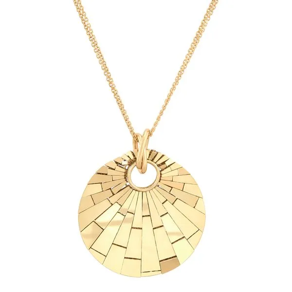 Yellow Gold Polished Solid Shell Shape Necklace SVS Fine Jewelry Oceanside, NY