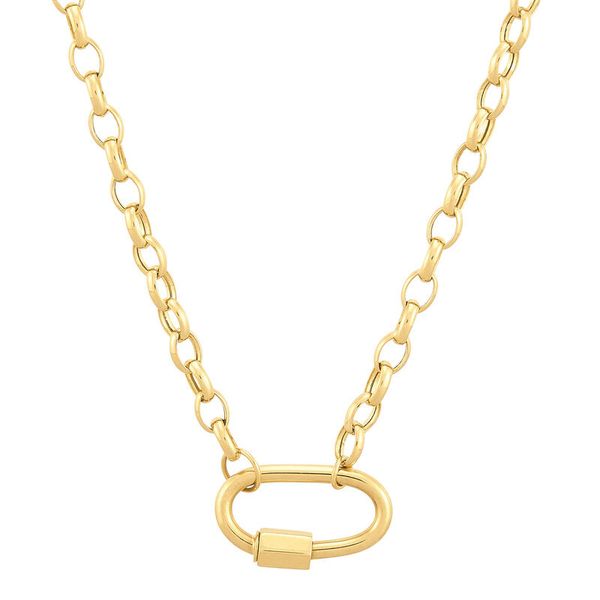 Yellow Gold Polished Rolo Chain Necklace SVS Fine Jewelry Oceanside, NY