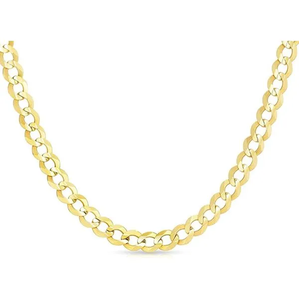 Men's Yellow Gold 8 mm Curb Chain, 24 Inches SVS Fine Jewelry Oceanside, NY