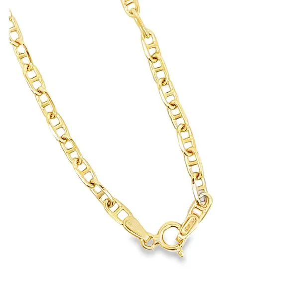 Yellow Gold 3.10 mm Wide Anchor Chain, 24