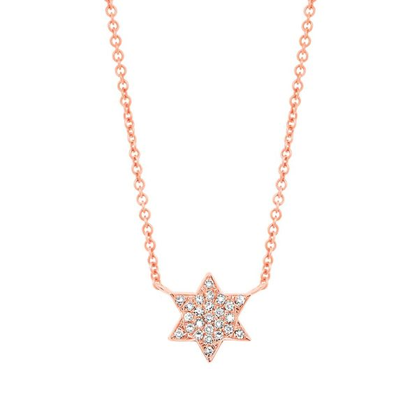 14K Rose Gold and Diamond Star of David SVS Fine Jewelry Oceanside, NY