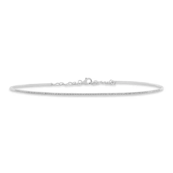 14K White Gold and Diamond Pave Choker SVS Fine Jewelry Oceanside, NY