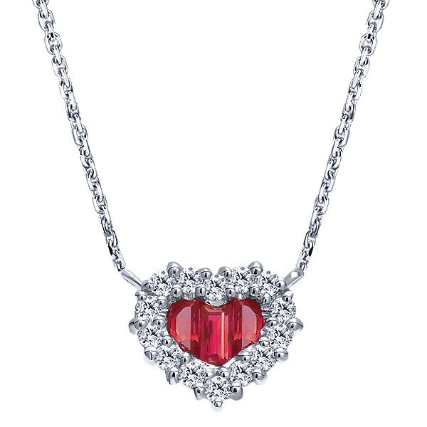 Gabriel & Co. Eternal Love Collection White Gold Diamond Necklace SVS Fine Jewelry Oceanside, NY