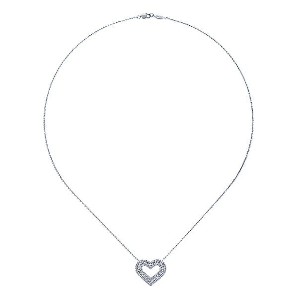 Gabriel & Co. Eternal Love 14K White Gold Necklace Image 2 SVS Fine Jewelry Oceanside, NY