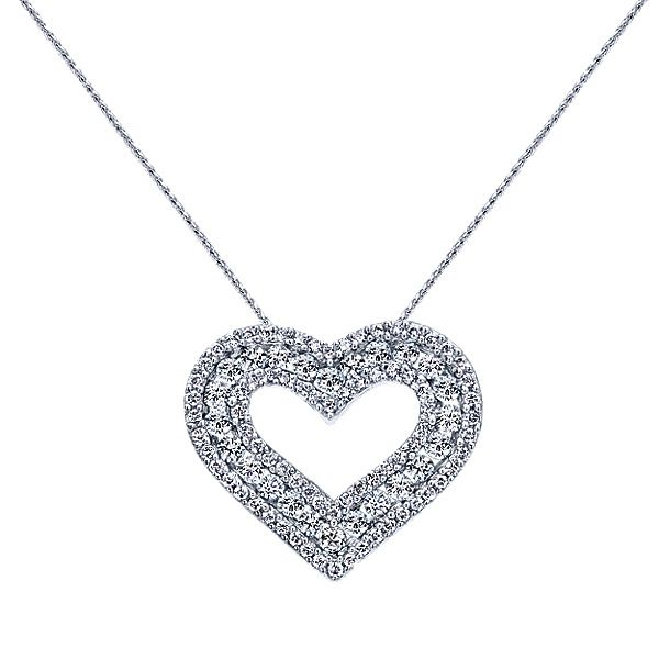 Gabriel & Co. Eternal Love 14K White Gold Necklace SVS Fine Jewelry Oceanside, NY
