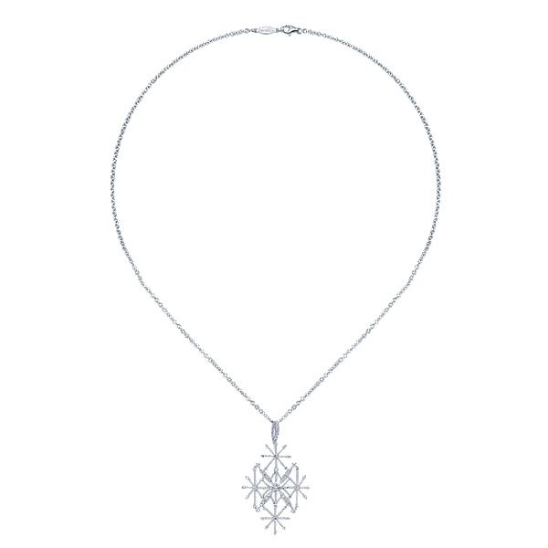 Gabriel & Co. Lusso 14K White gold Diamond Necklace Image 2 SVS Fine Jewelry Oceanside, NY