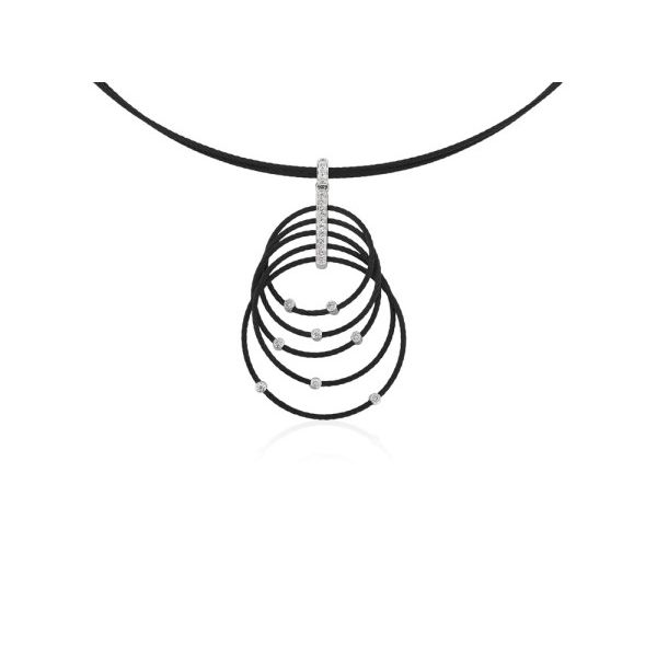 ALOR Noir Collection Black Cable Diamond Necklace SVS Fine Jewelry Oceanside, NY