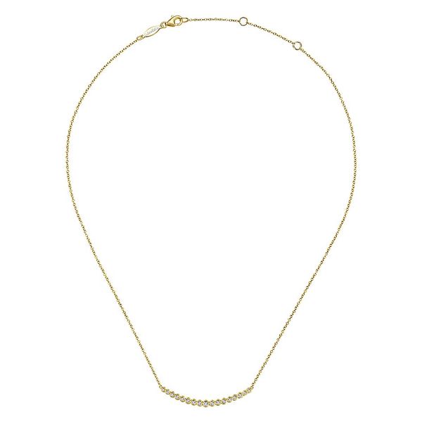 Gabriel & Co. Lusso 14K yellow gold Diamond Necklace Image 2 SVS Fine Jewelry Oceanside, NY