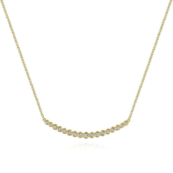 Gabriel & Co. Lusso 14K yellow gold Diamond Necklace SVS Fine Jewelry Oceanside, NY