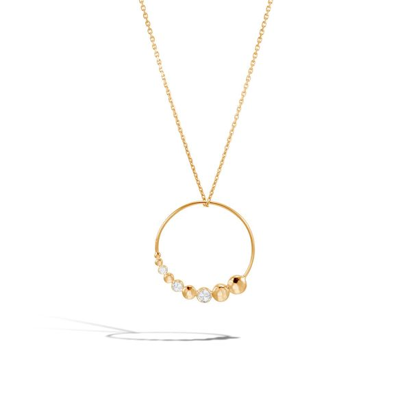 John Hardy Dot Collection Yellow Gold Diamond Necklace SVS Fine Jewelry Oceanside, NY