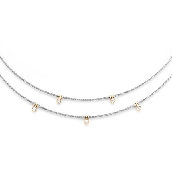 ALOR Classique Collection Grey Cable Necklace Image 2 SVS Fine Jewelry Oceanside, NY