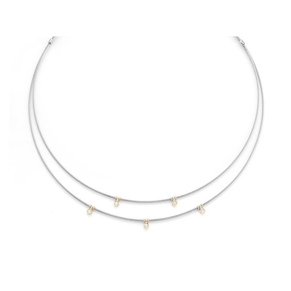 ALOR Classique Collection Grey Cable Necklace SVS Fine Jewelry Oceanside, NY