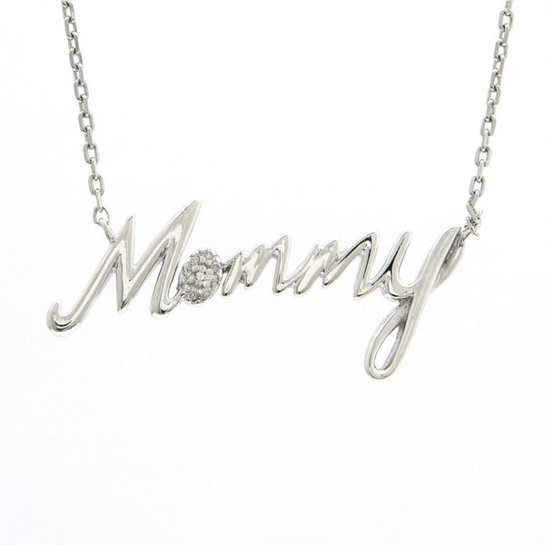 Sterling Silver And Diamond 'Mommy' Necklace SVS Fine Jewelry Oceanside, NY