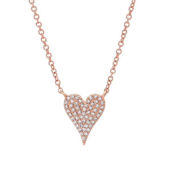 Shy Creation 14K Rose Gold and Diamond Necklace SVS Fine Jewelry Oceanside, NY