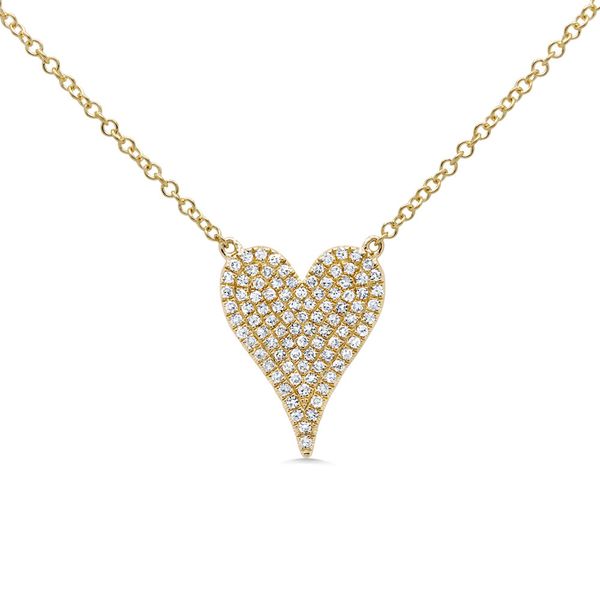 Shy Creation Yellow Gold and Diamond Necklace SVS Fine Jewelry Oceanside, NY