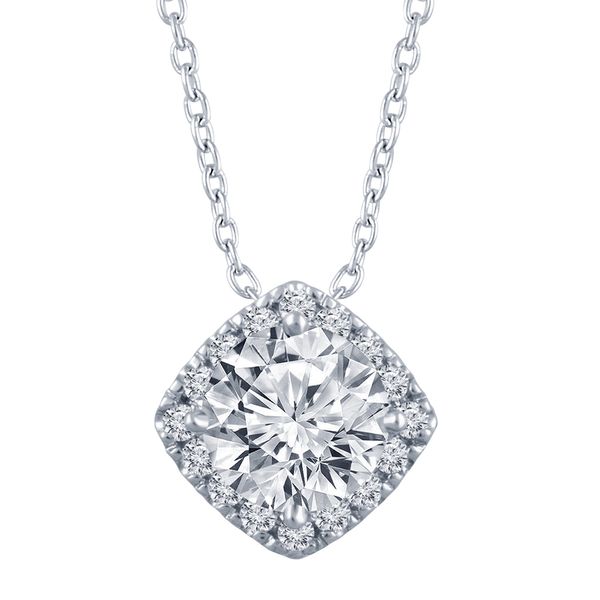 SVS Signature 89Â© Diamond Halo Necklace SVS Fine Jewelry Oceanside, NY