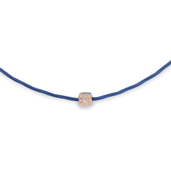 ALOR Classique Blue Twisted Cable Necklace SVS Fine Jewelry Oceanside, NY