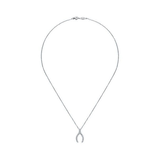 Gabriel & Co. 14K White Gold Diamond Necklace Image 2 SVS Fine Jewelry Oceanside, NY