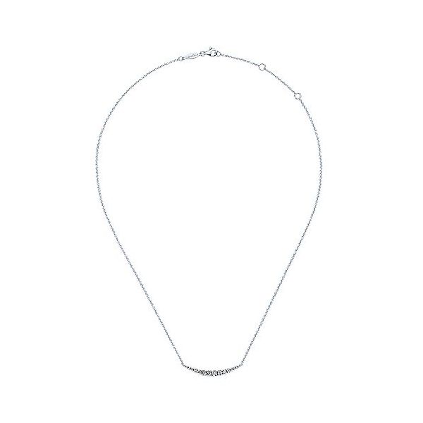 Gabriel & Co. Lusso 14K white gold Diamond Necklace Image 2 SVS Fine Jewelry Oceanside, NY