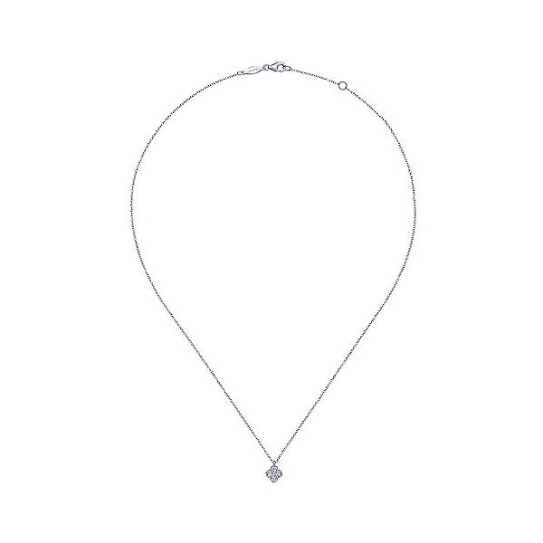 Gabriel & Co. Lusso 14K White Gold Diamond Necklace Image 2 SVS Fine Jewelry Oceanside, NY