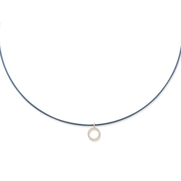 ALOR Blueberry Cable, Rose Gold, & Diamond Necklace SVS Fine Jewelry Oceanside, NY