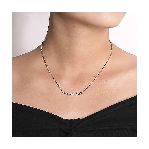 Gabriel & Co. Lusso 14K White Gold Fashion Necklace Image 2 SVS Fine Jewelry Oceanside, NY